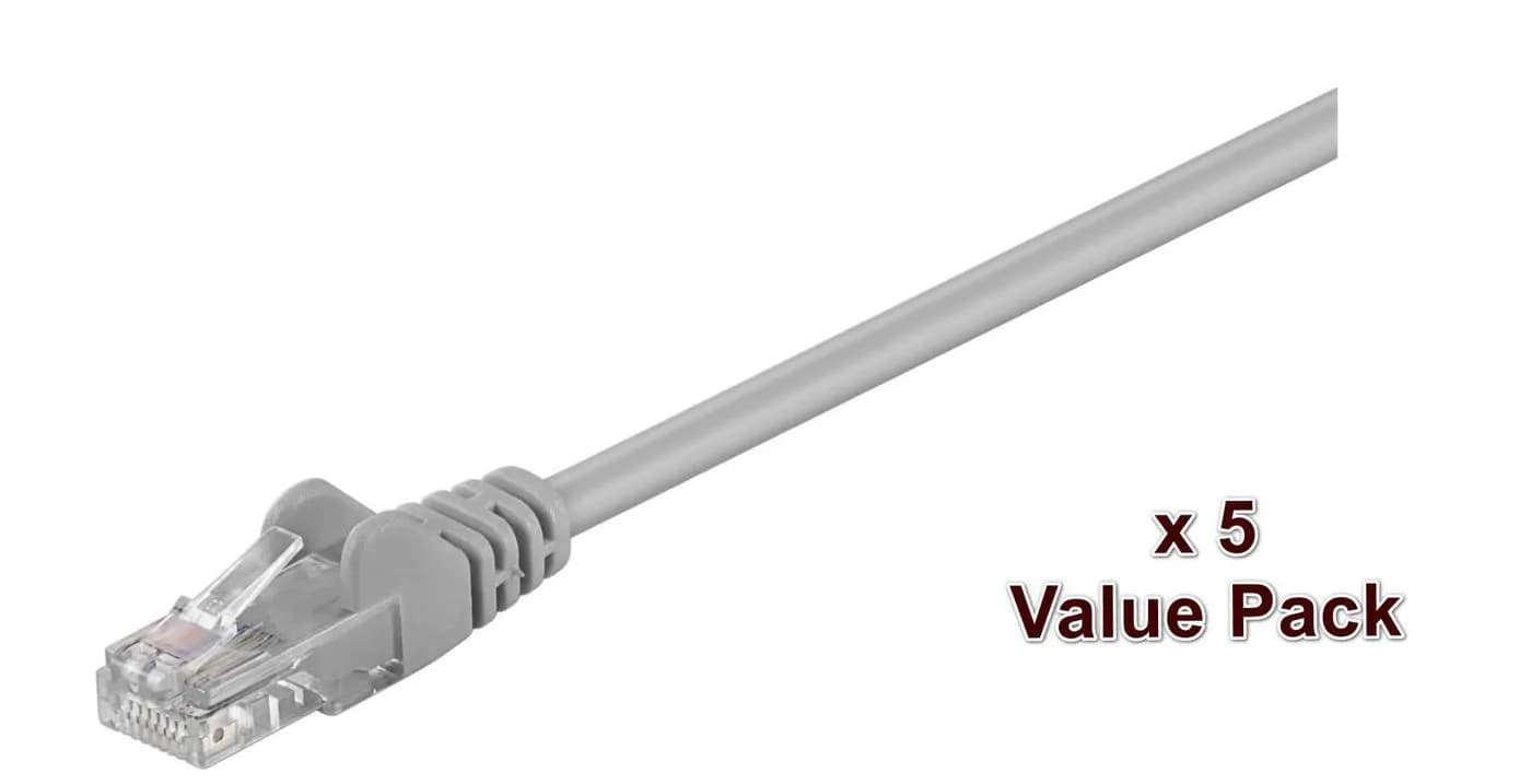 MicroConnect Cat5e UTP RJ45 15m -verkkokaapeli, harmaa