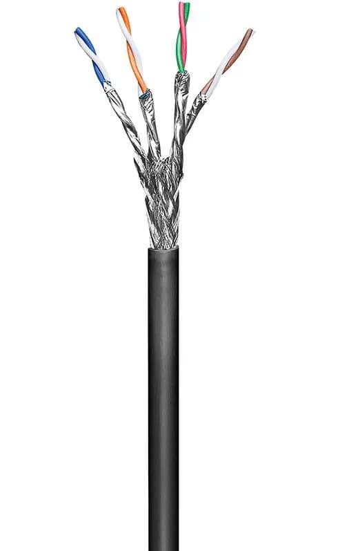 MicroConnect Cat6 SFTP 100m -verkkokaapeli, musta