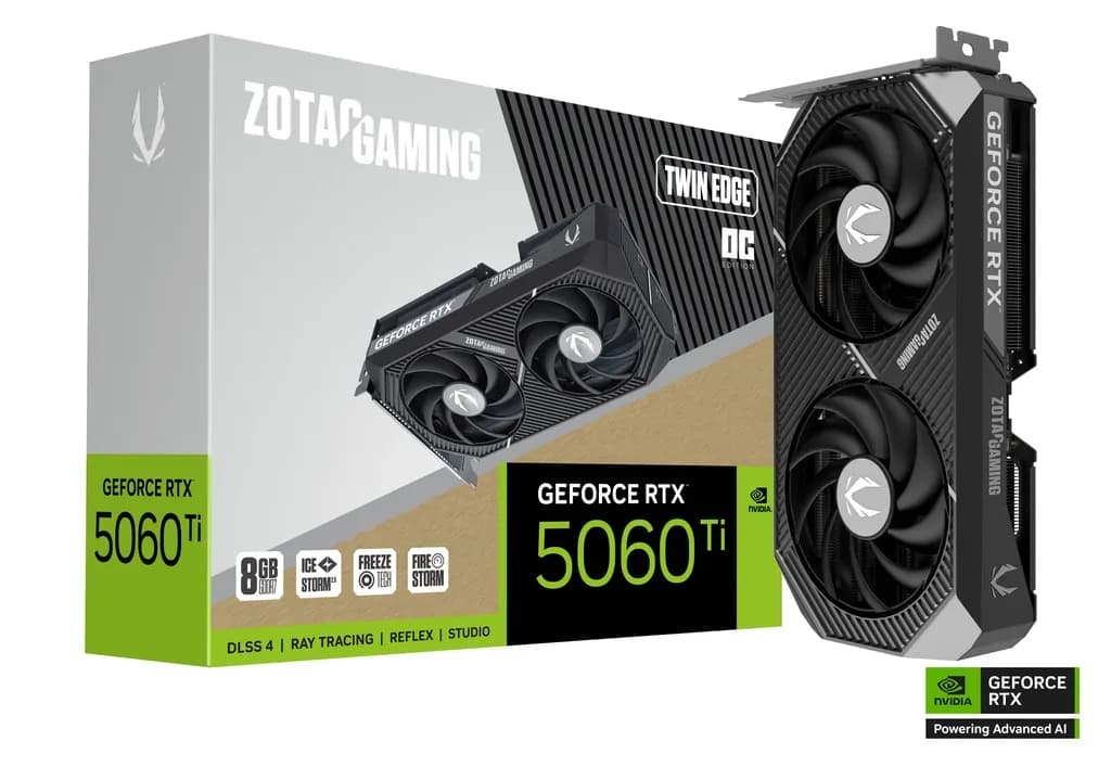 ZOTAC GeForce RTX 5060 Ti Twin Edge OC 8 Gt -näytönohjain