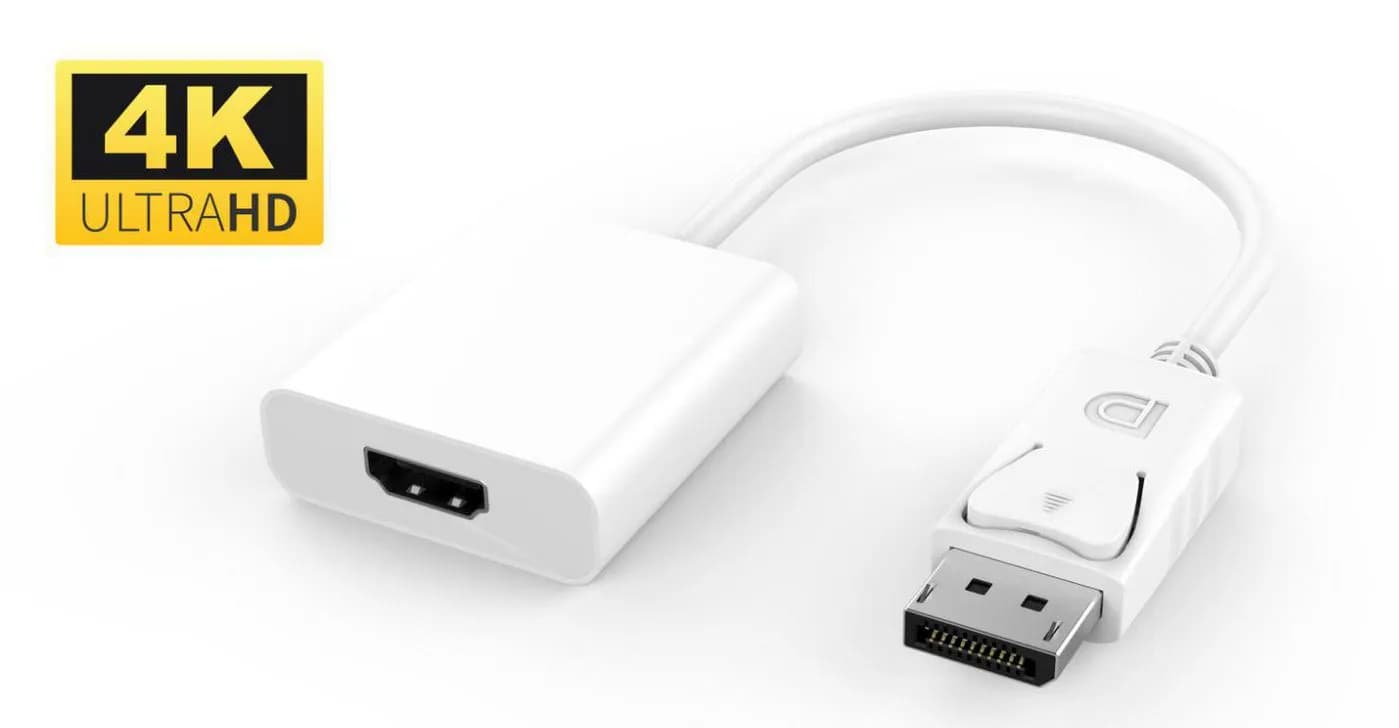 MicroConnect Adapter Displayport-HDMI M-F -adapteri, Valkoinen