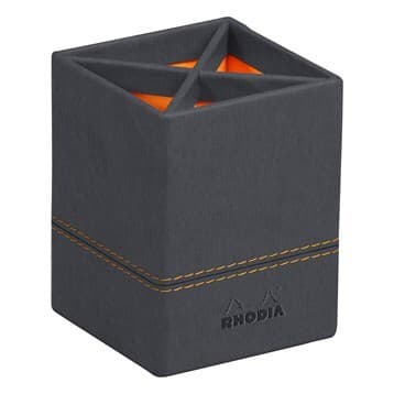 Rhodiarama Pencil holder Titanium 8x8x11