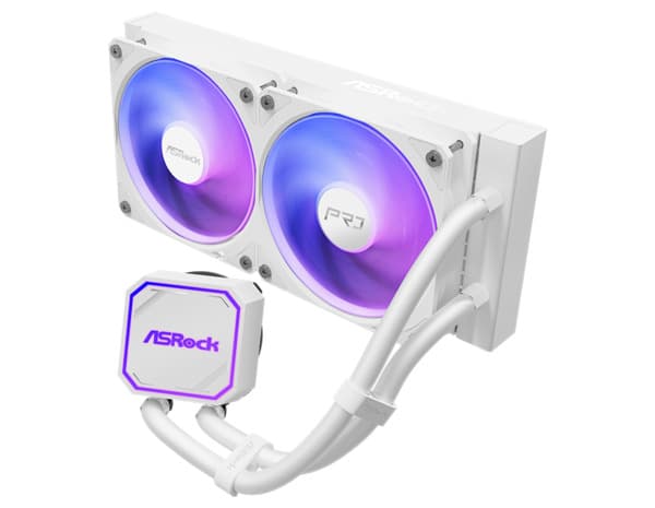 ASRock Pro White 240mm ARGB -nestejäähdytin, valkoinen