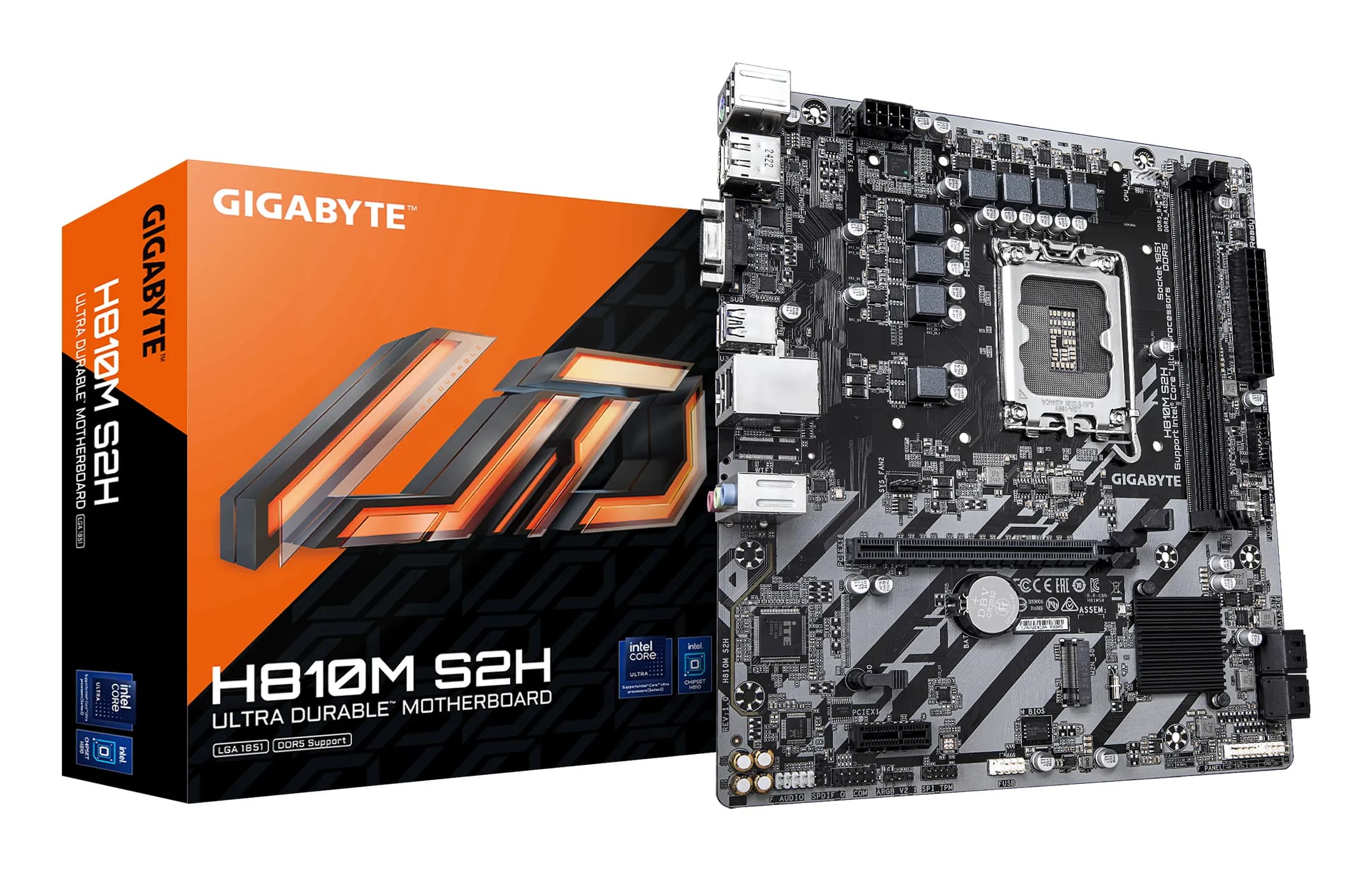 Gigabyte H810M S2H DDR5 LGA 1851 mATX -emolevy