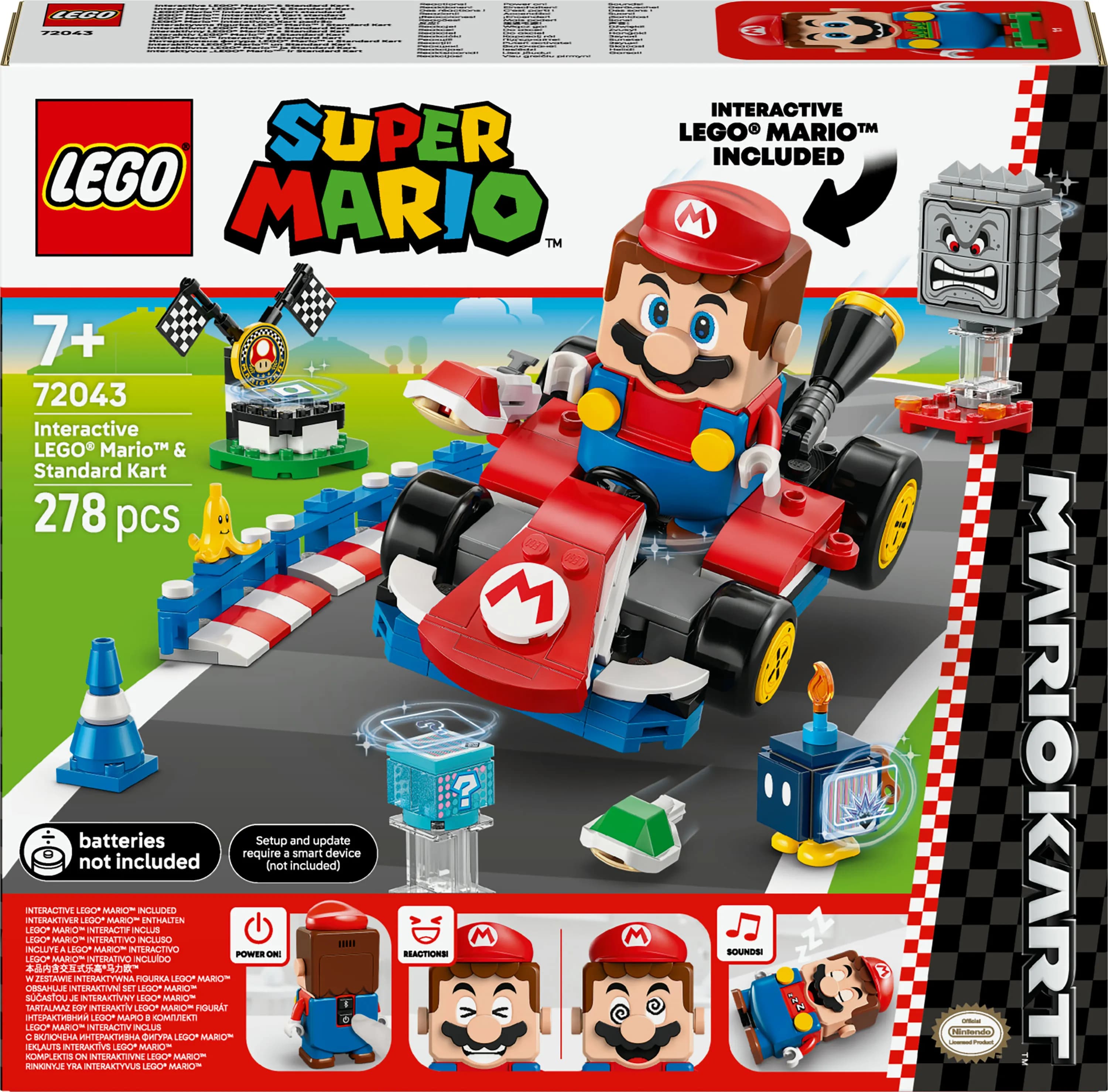 LEGO Super Mario Mario Kart – Interaktiivinen LEGO Mario ja Standard Kart 72043