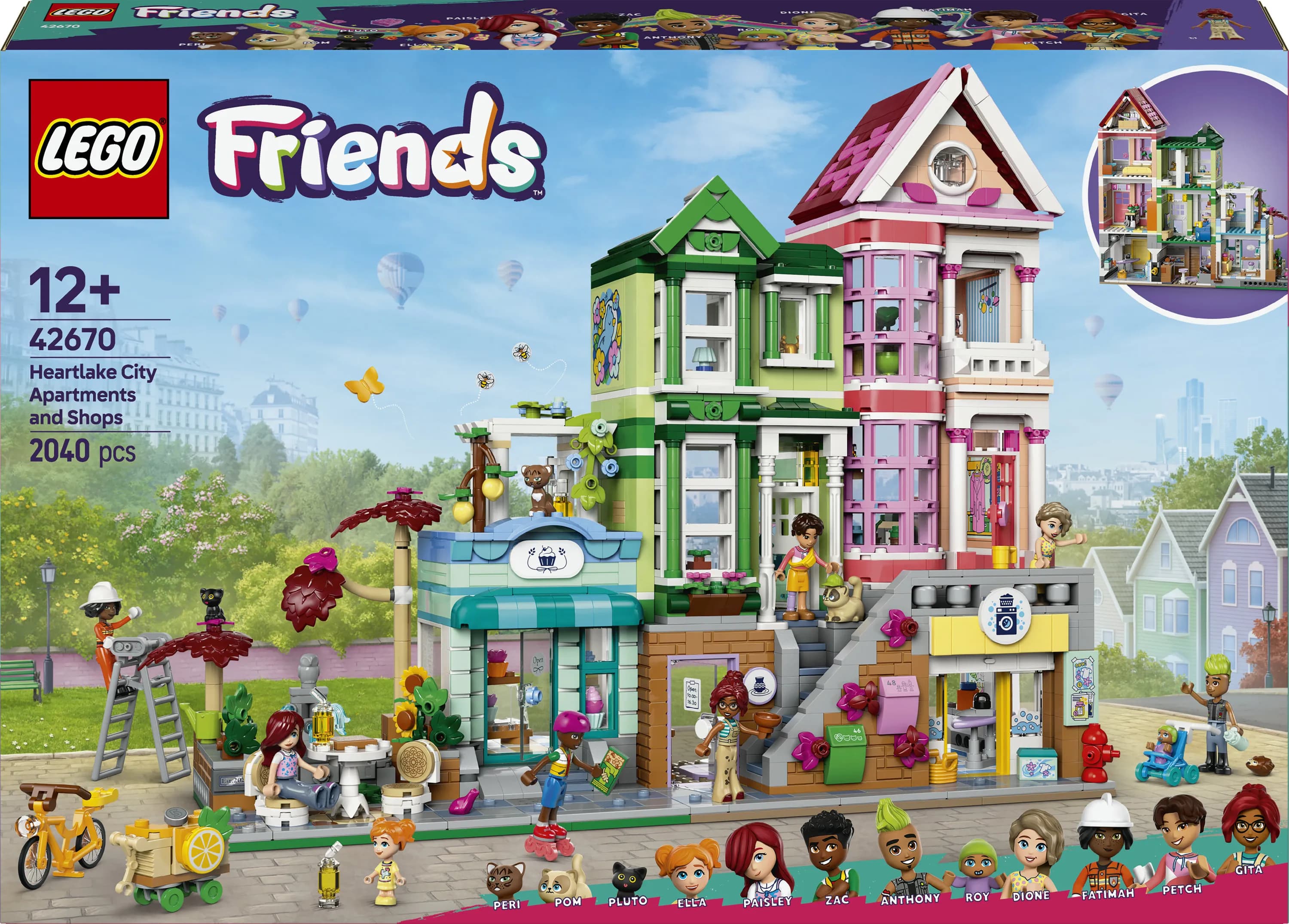 LEGO Friends Heartlake Cityn asunnot ja liiketilat 42670