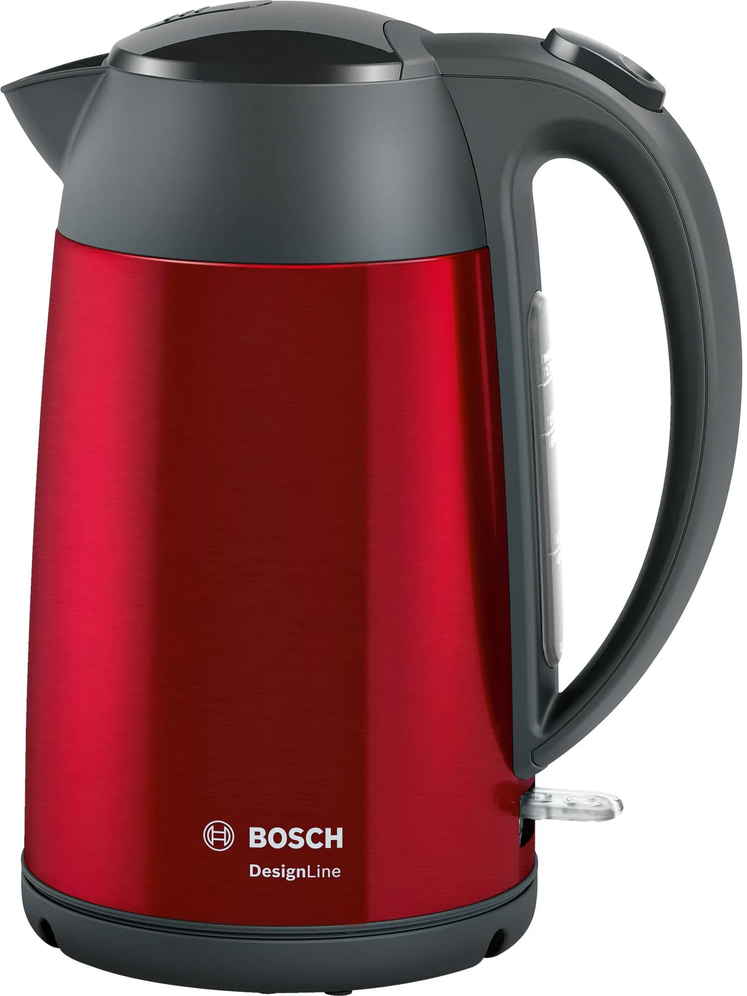 Bosch DesignLine TWK3P424 -vedenkeitin, 1,7 l, 2400 W, Deep red crystal