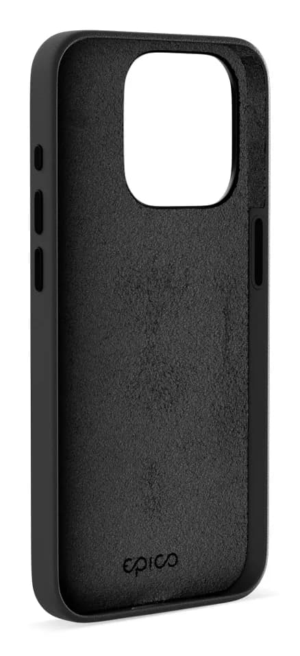 Epico Mag+ Leather Case, iPhone 16 -suojakuori, Musta