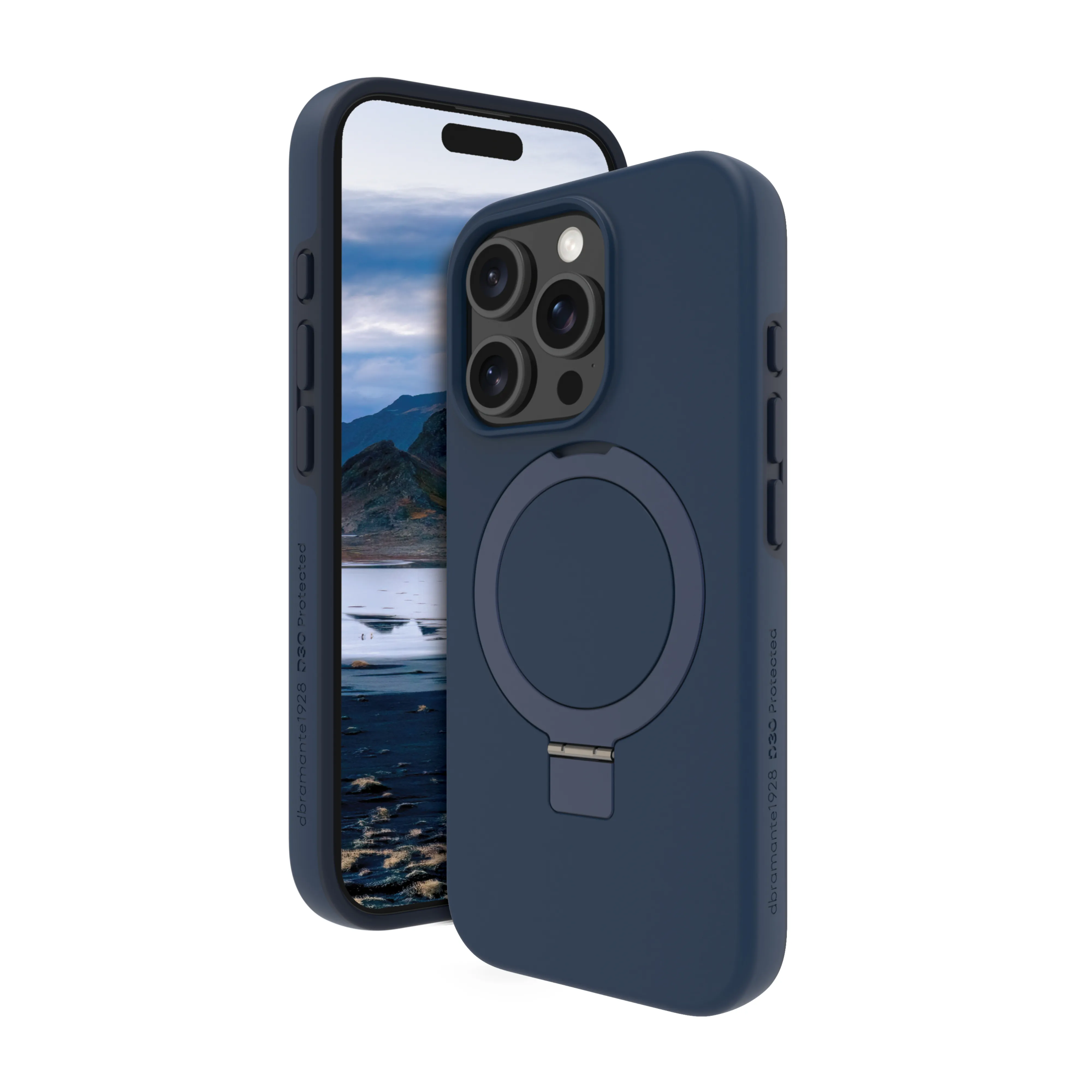 Dbramante1928 Iceland Ultra D3O MagSafe Kickstand, iPhone 16 Pro Max -suojakuori, Sininen