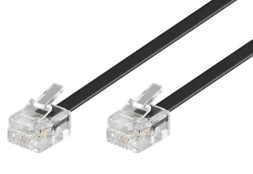 MicroConnect RJ11 6m -puhelinkaapeli, musta