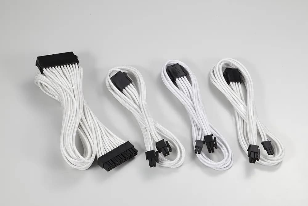 Phanteks Extension Cable Combo Pack_24P/8P/8V/8V. 500mm Length. White