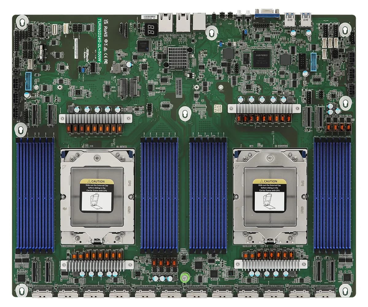 ASRock Rack TURIN2D24G-2L+/500W Dual SP5 Proprietary-emolevy