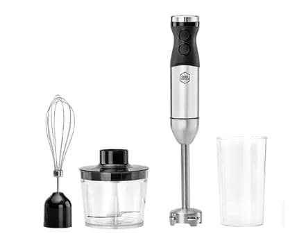 OBH Nordica Stavmixer Elite mix 800W -sauvasekoitin setti, musta/hopea