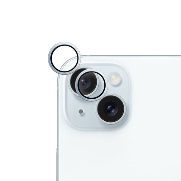 Epico Aluminium Lens, iPhone 15 / 15 Plus -kameran linssinsuoja, Sininen