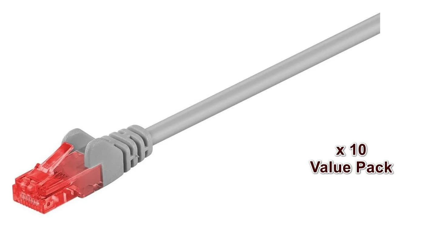 MicroConnect Cat6 UTP RJ45 0.5m -verkkokaapeli, harmaa