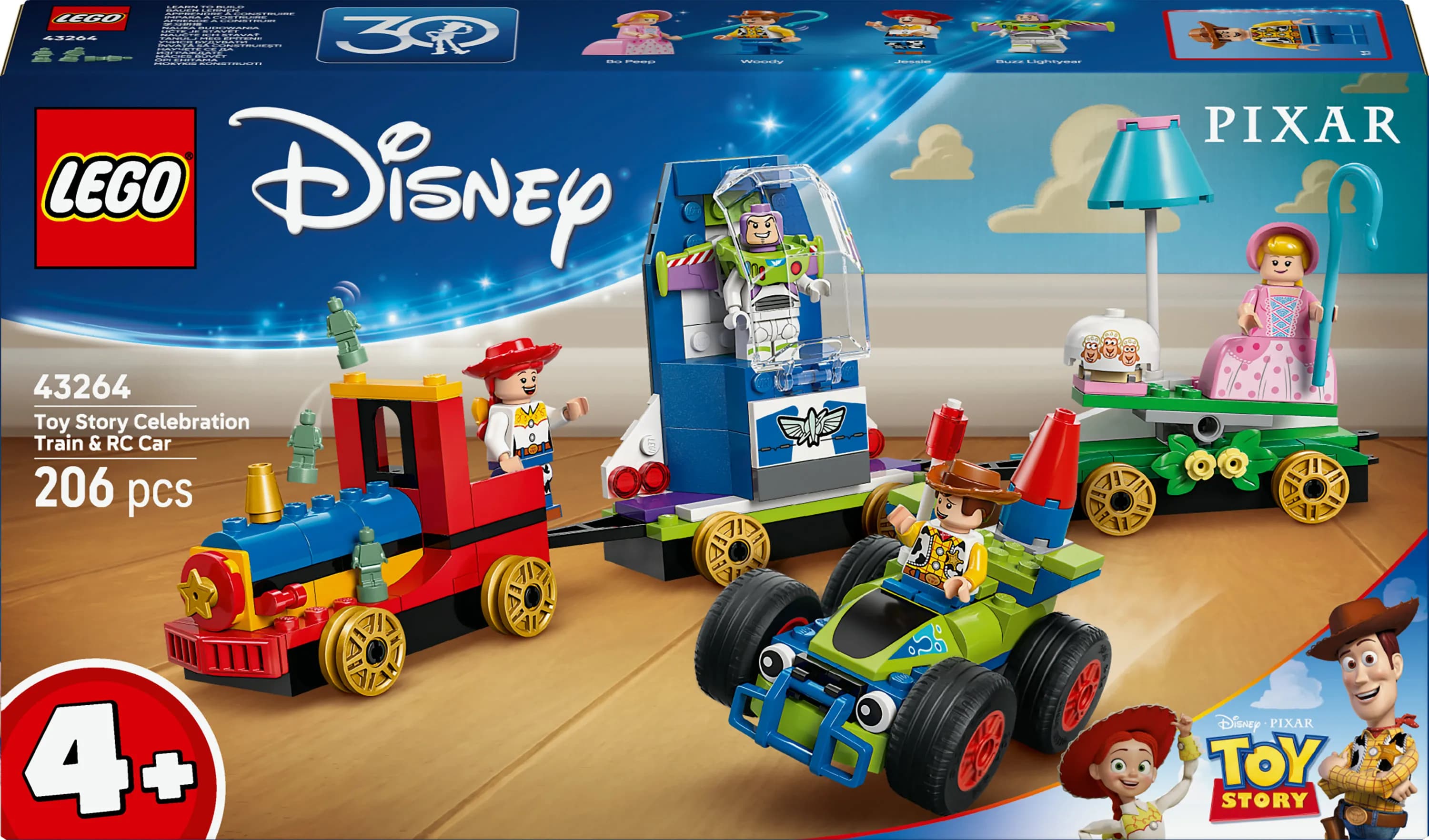 LEGO Disney Pixar Toy Story Juhlavuoden Junja ja kauko-ohjattava auto 43264