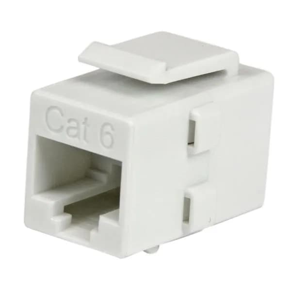 WHITE CAT 6 RJ45 COUPLER