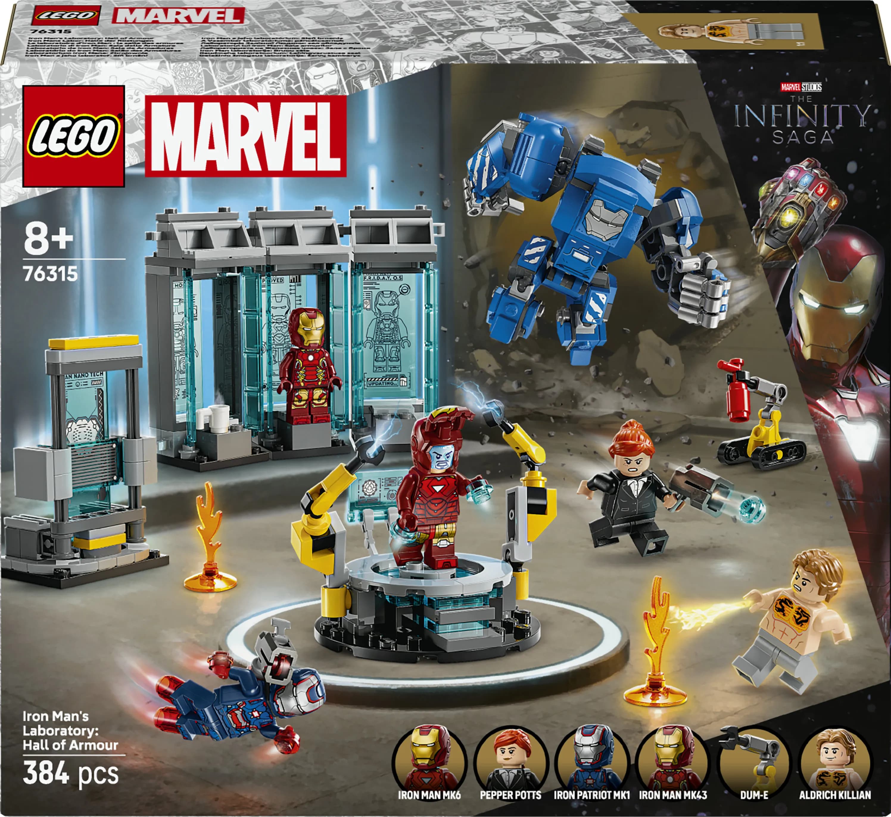 LEGO Marvel Iron Man Laboratorio: Haarniskakammio 76315