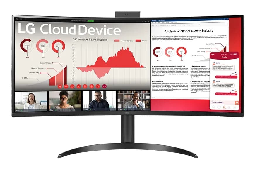 LG 34CR651W-BP 34" WQHD, VA -kaareva näyttö