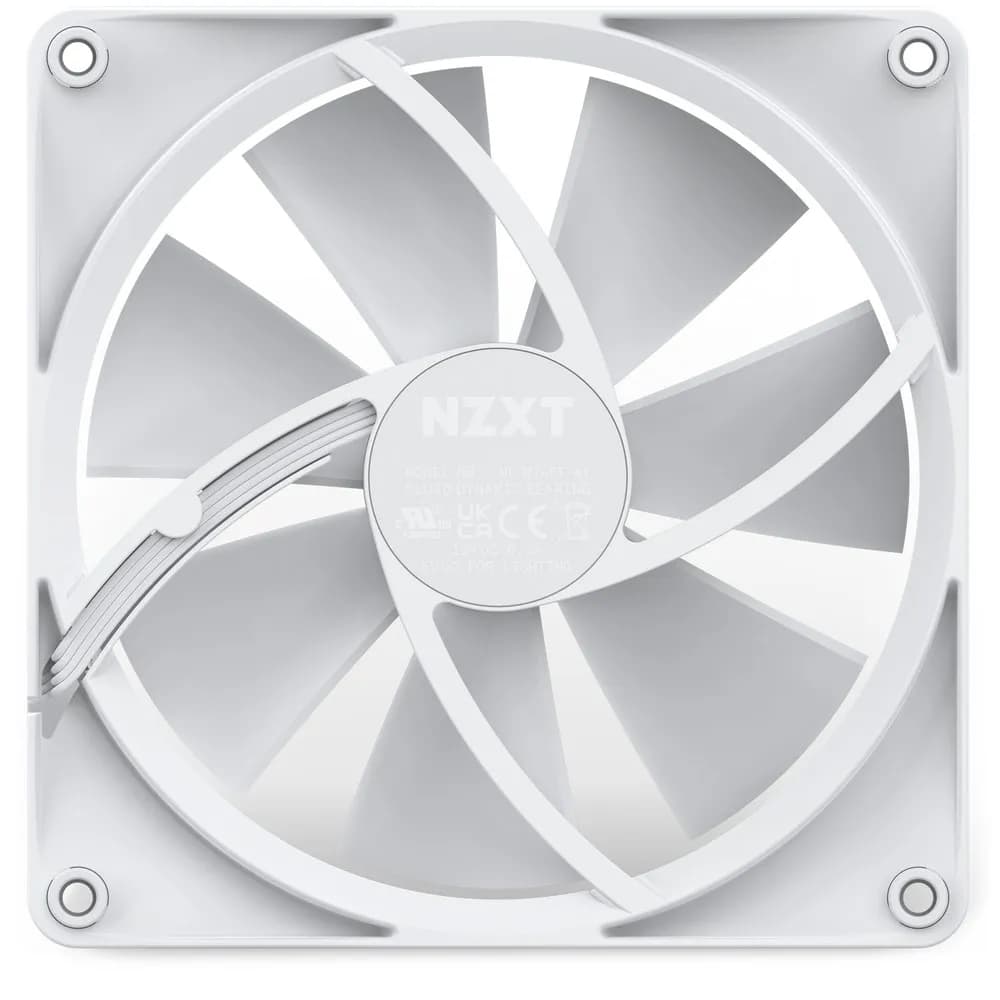 NZXT F140 PWM RGB -tuuletin, nestelaakeri, 140 mm, valkoinen