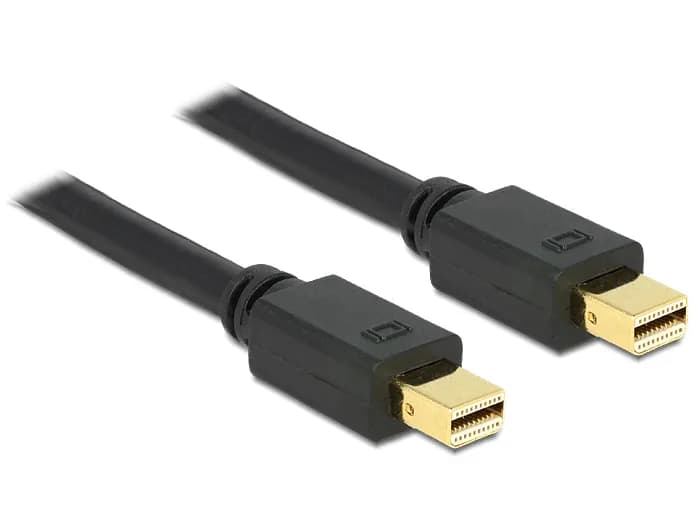 DELOCK Mini DisplayPort 1.2 -kaapeli, jossa 4K, 2 m, musta