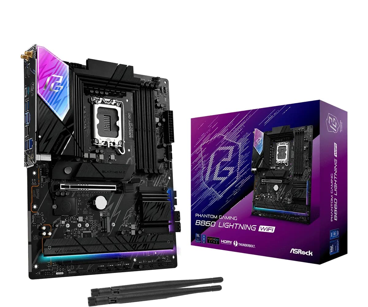 ASRock Phantom Gaming B860 Lightning WiFi LGA1851 ATX -emolevy