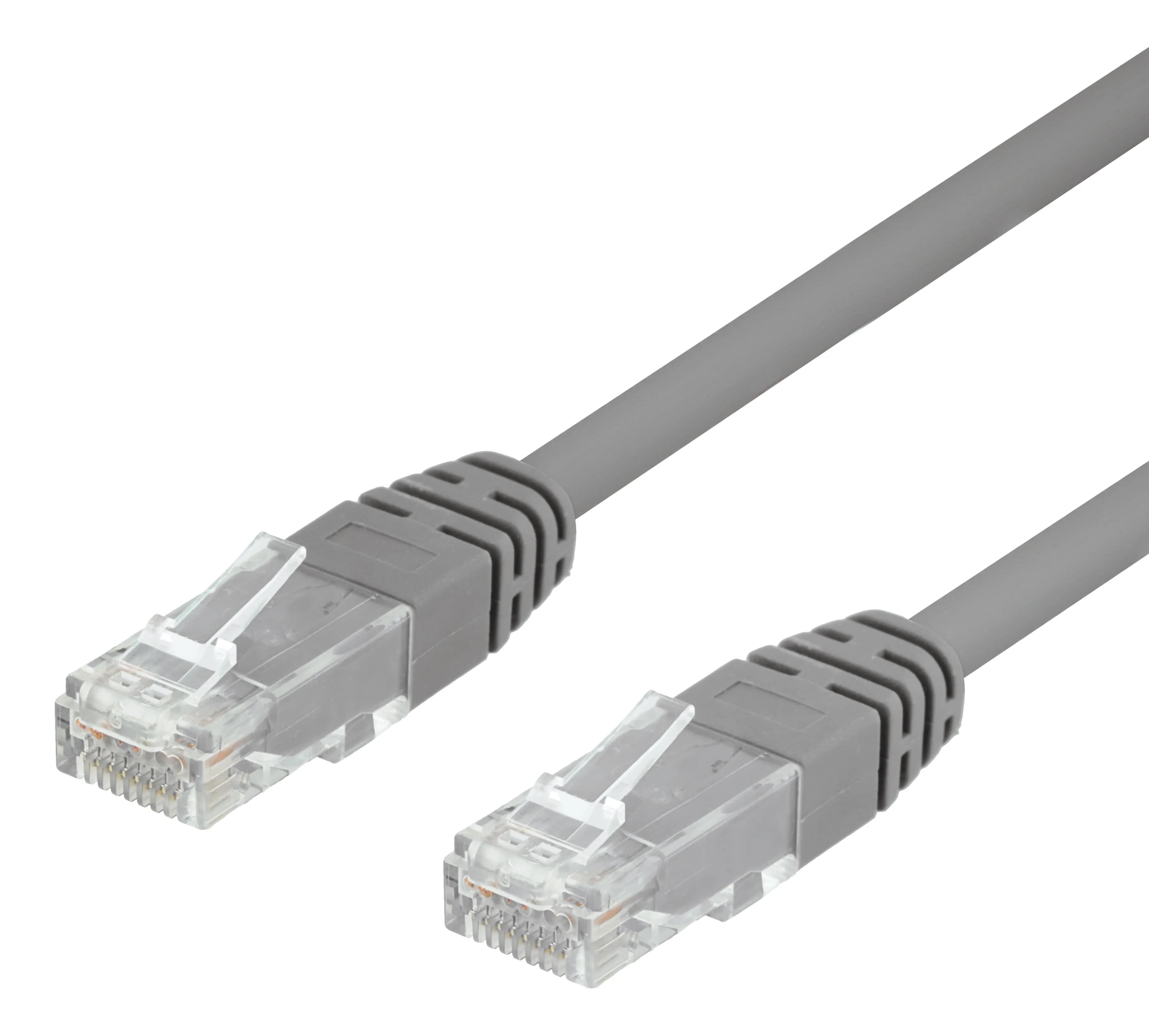 Deltaco Cat6 U/UTP RJ45 20m -verkkokaapeli, harmaa