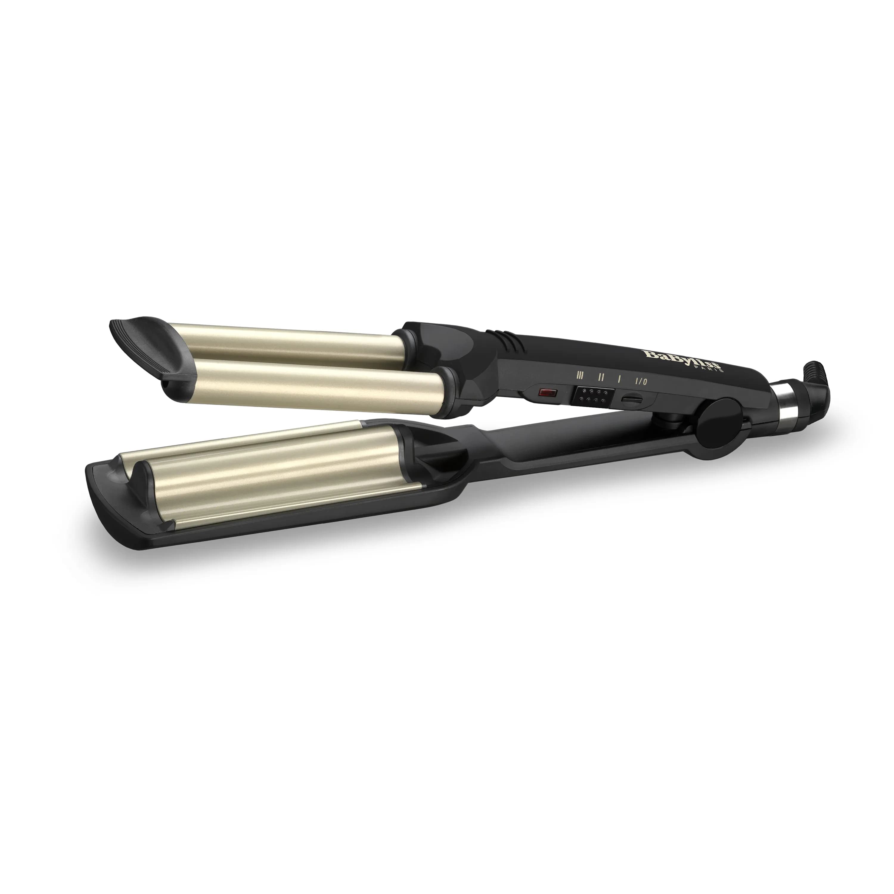 Babyliss C260E Easy Waves -kreppirauta, Musta/Hopea