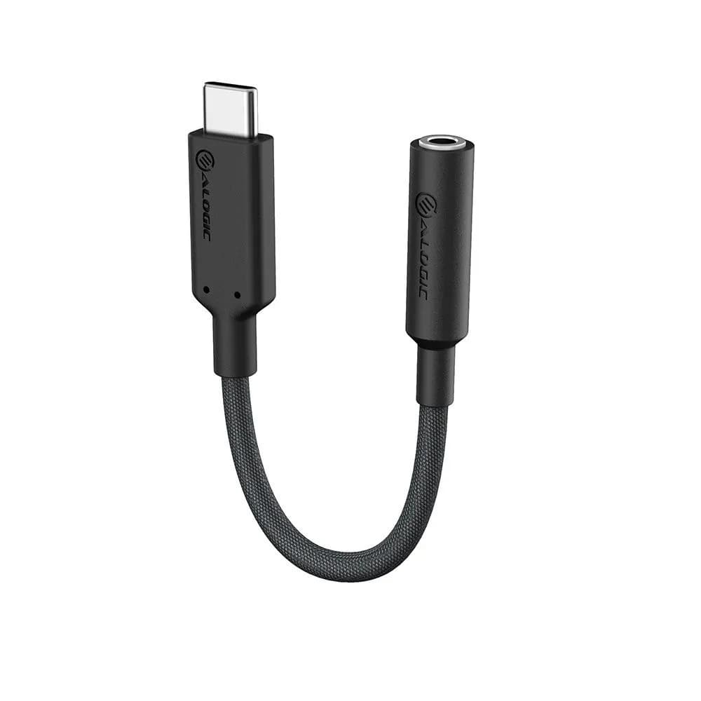Alogic  USB-C – 3.5mm -adapteri, Musta
