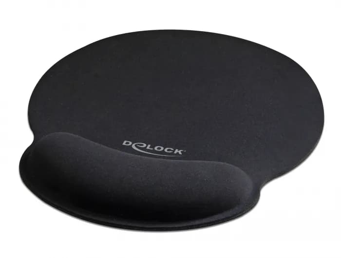 Delock Ergonomic -hiirimatto rannetuella, 252x227 mm, musta