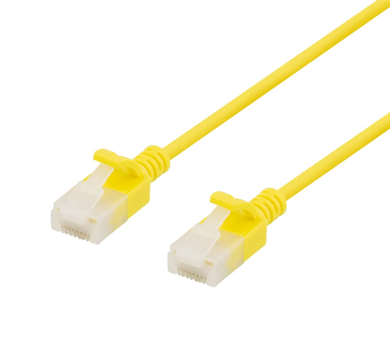 Cat6a U/UTP RJ45 0.5m -verkkokaapeli, keltainen
