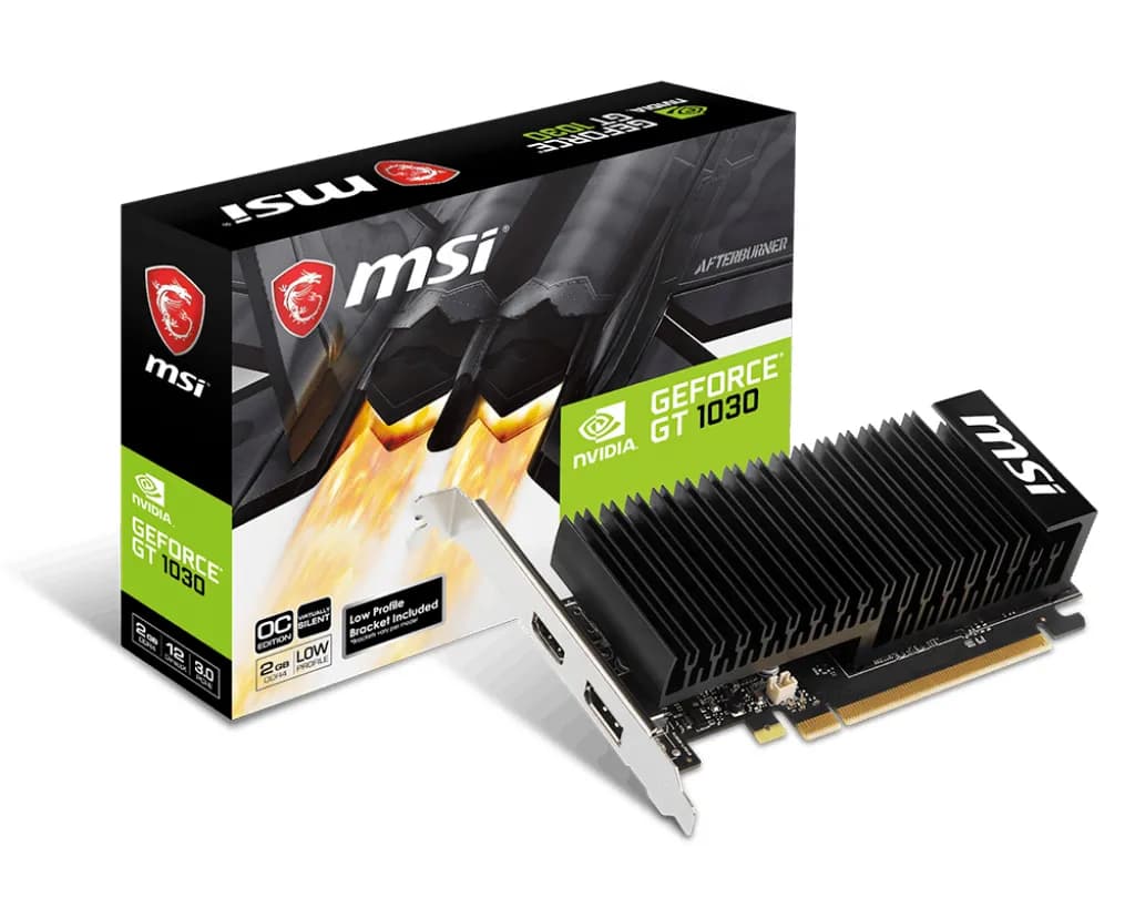 MSI GeForce GT 1030 2GHD4 Low Profile OC 2 Gt -näytönohjain