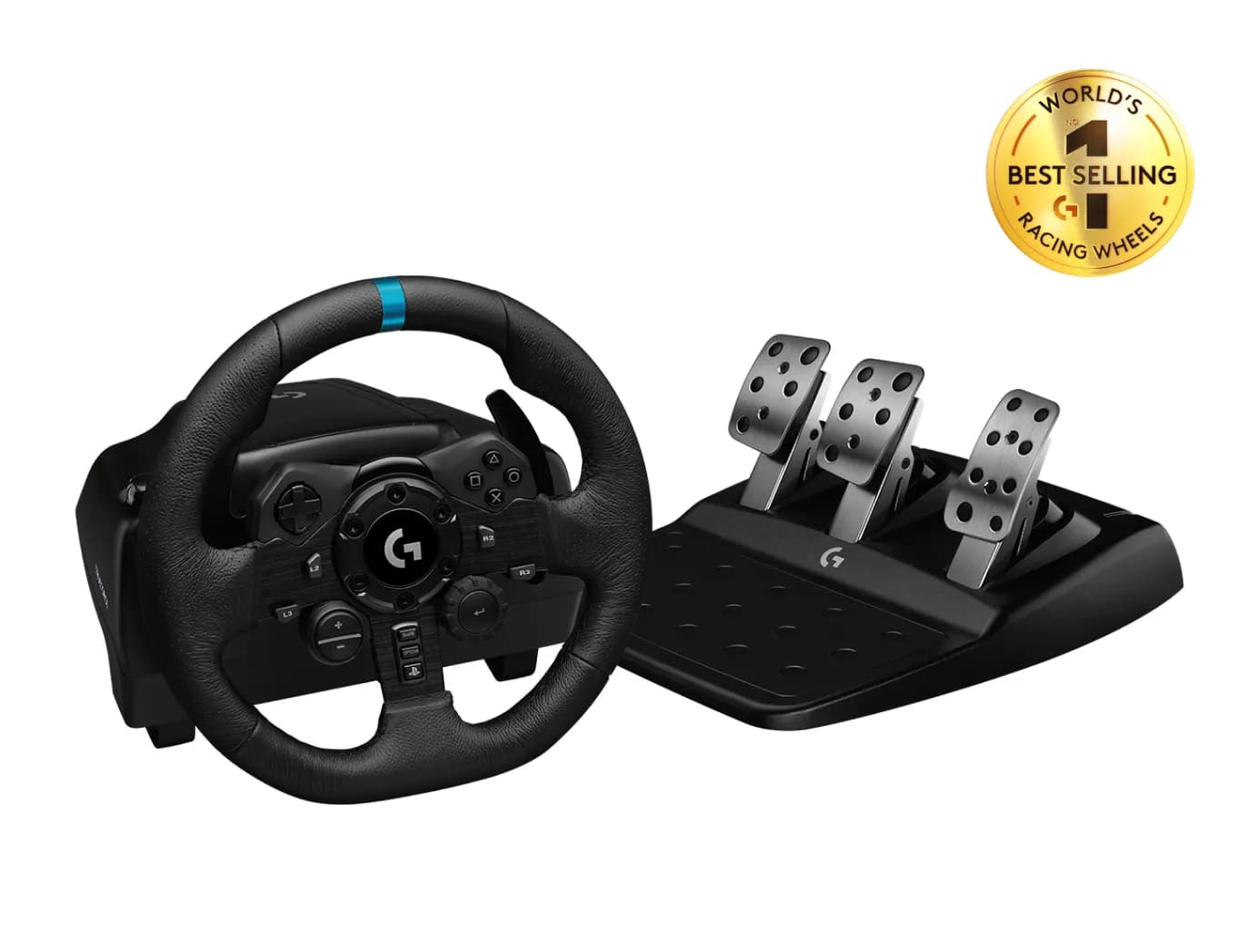 Logitech G923 Ratti- ja poljinsetti langallinen musta malleihin PC, Sony PlayStation 4