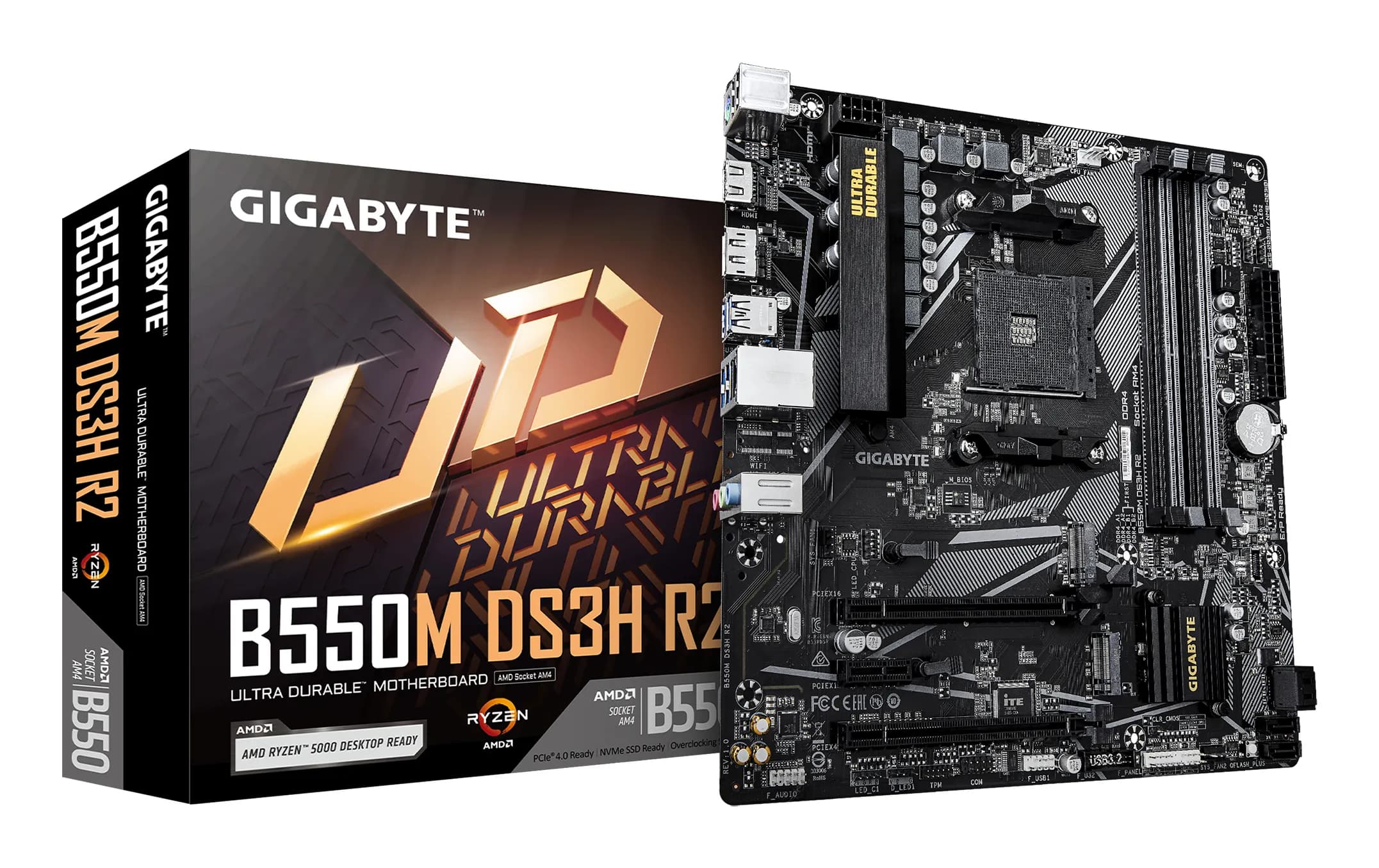 Gigabyte B550M DS3H R2 AM4 mATX -emolevy