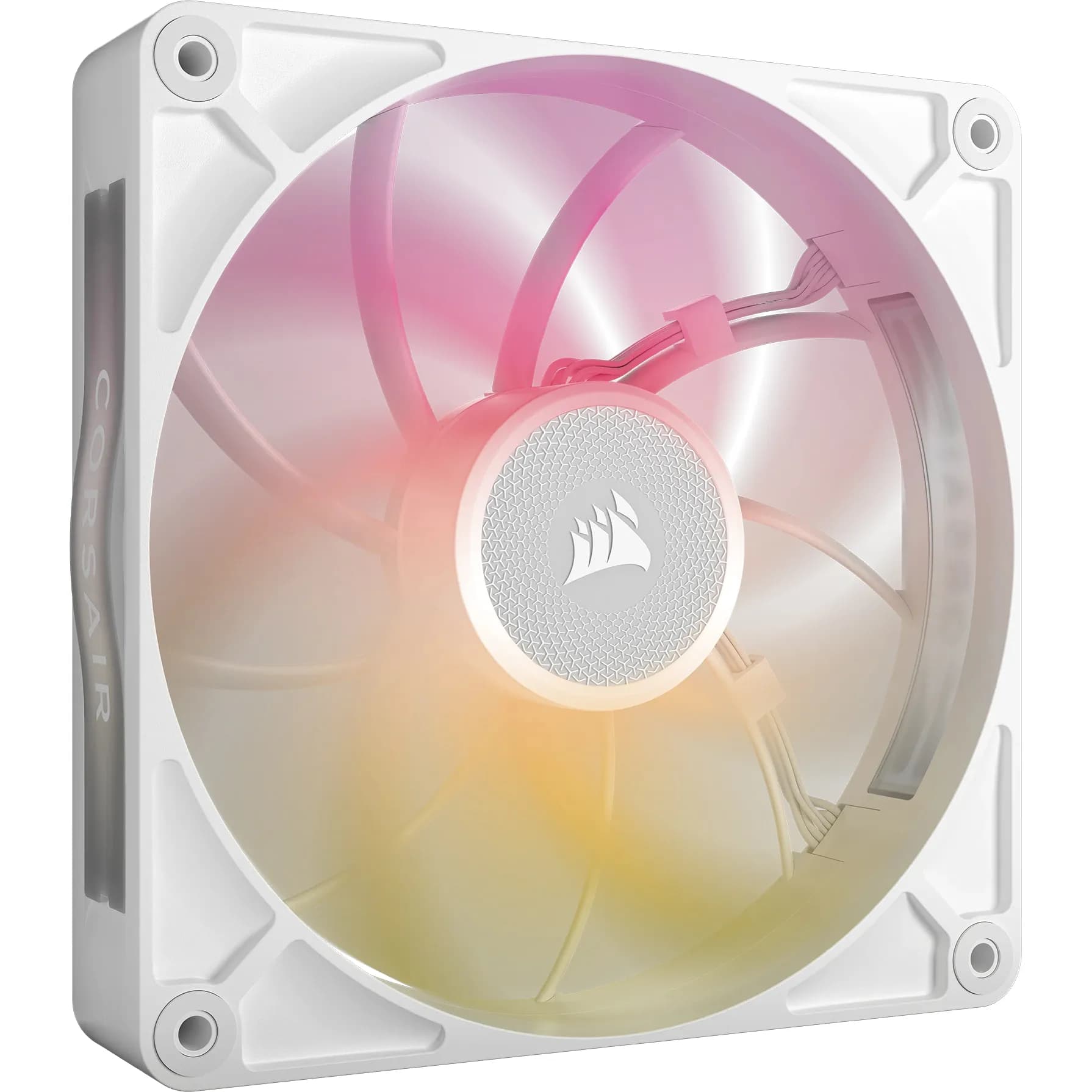 Corsair iCUE LINK RX140 RGB MAX PWM RGB -tuuletin, Magneettikupulaakeri, 140 mm, valkoinen