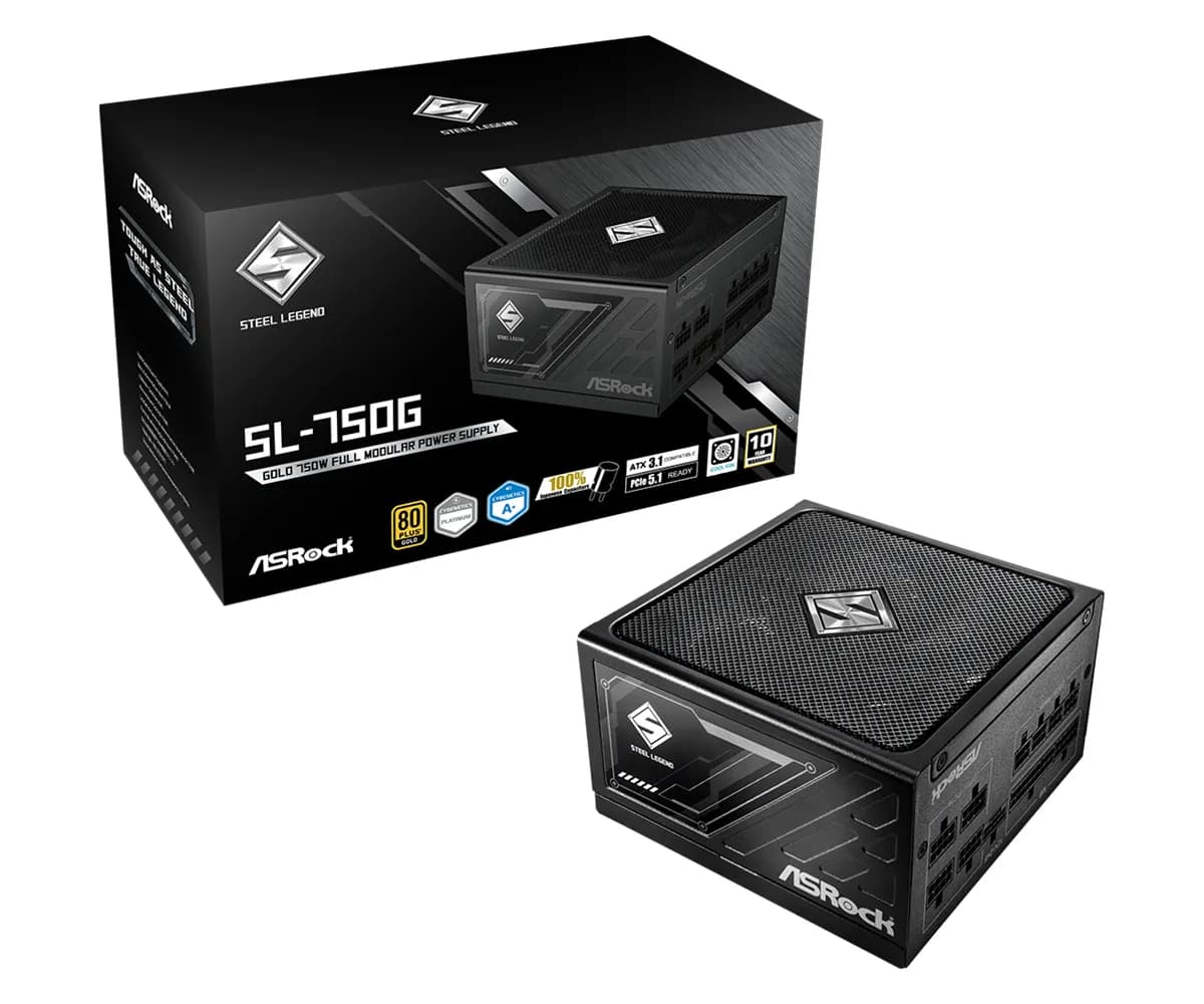 ASRock Steel Legend SL-1000G 1000W -virtalähde, 80 Plus Gold