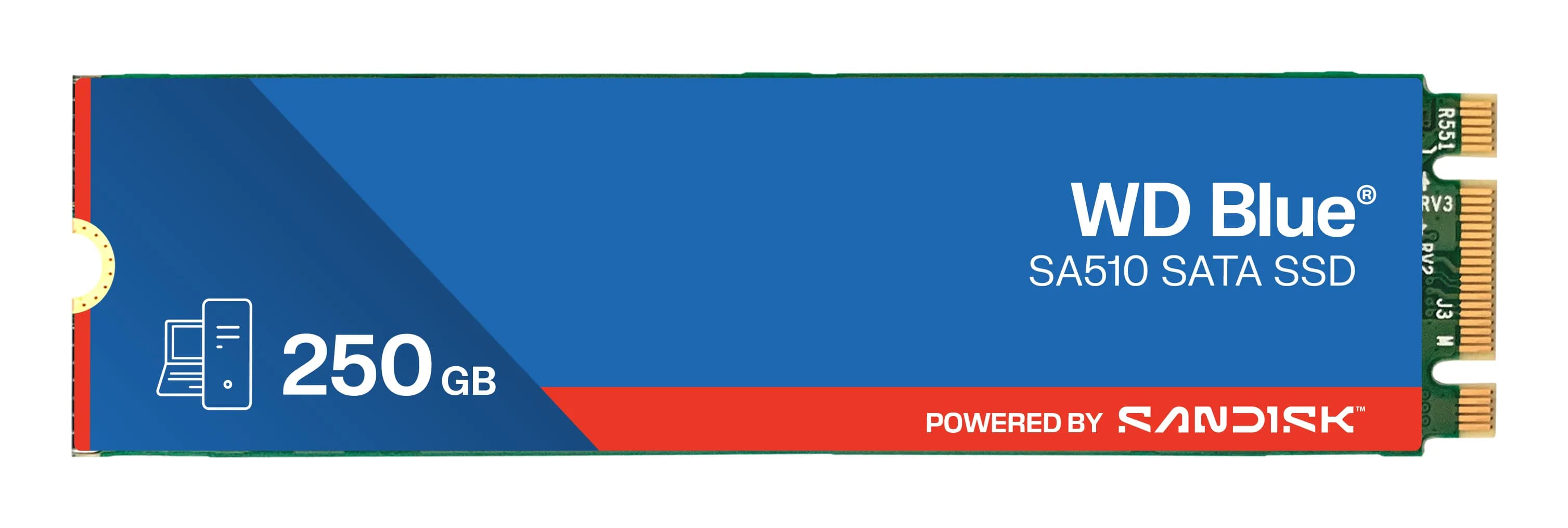 WD Blue SA510 250 Gt M.2 SATA -SSD-levy