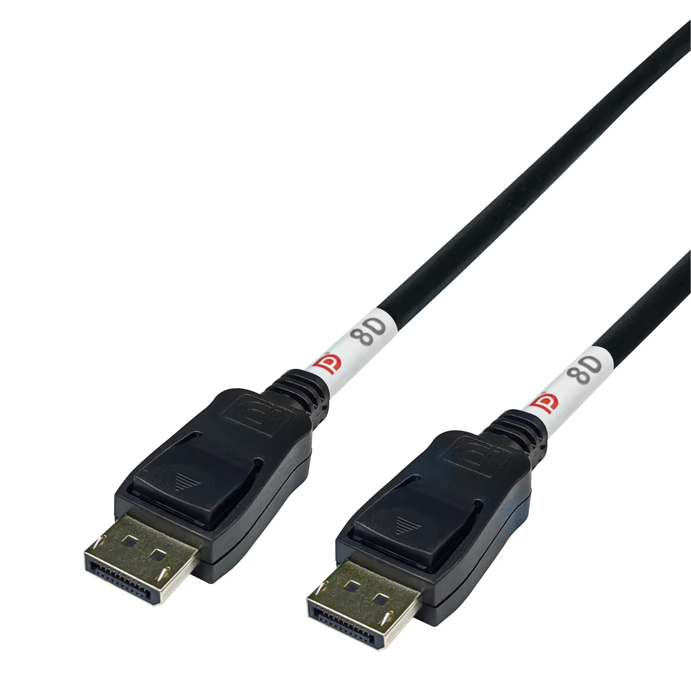 Deltaco DP80-1005 DisplayPort 2.1 -kaapeli, jossa 8K, 0,5 m, musta