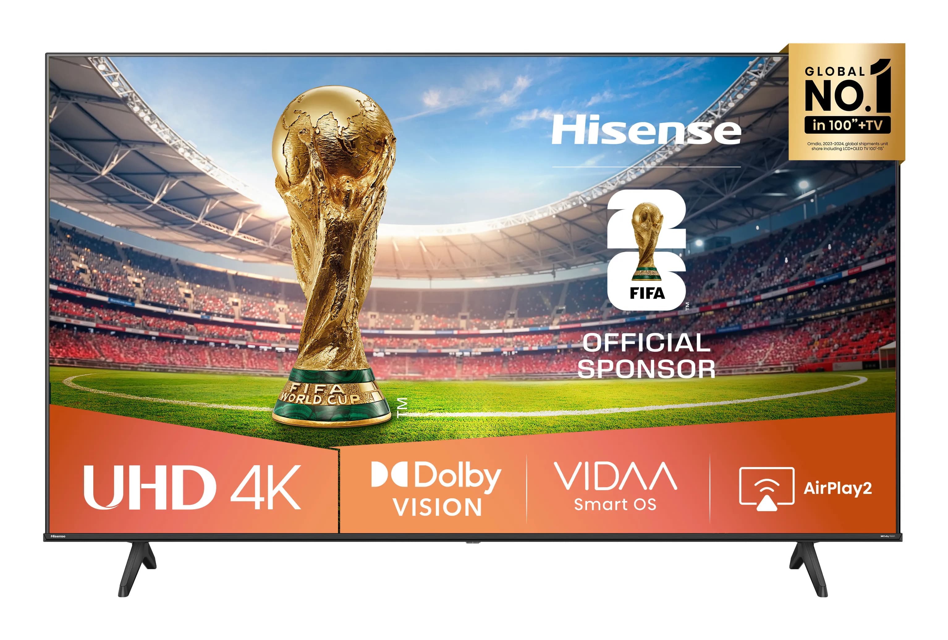 Hisense 43A6Q 43" 4K LED VIDAA TV, 60 Hz, HDR10+, Dolby Vision