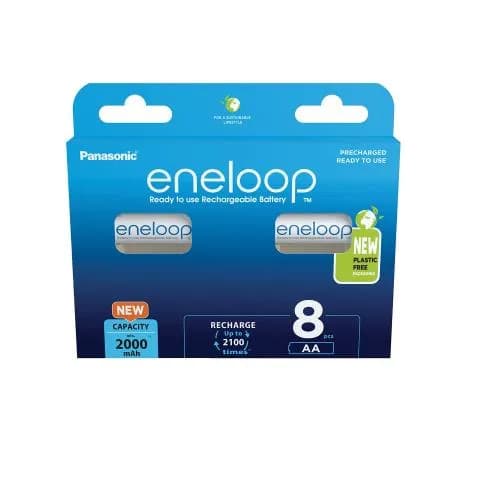 Panasonic Eneloop AA-akku 2000mAh 8kpl/pkt.