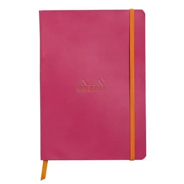 Rhodiarama soft A5 raspberry ruled ivory