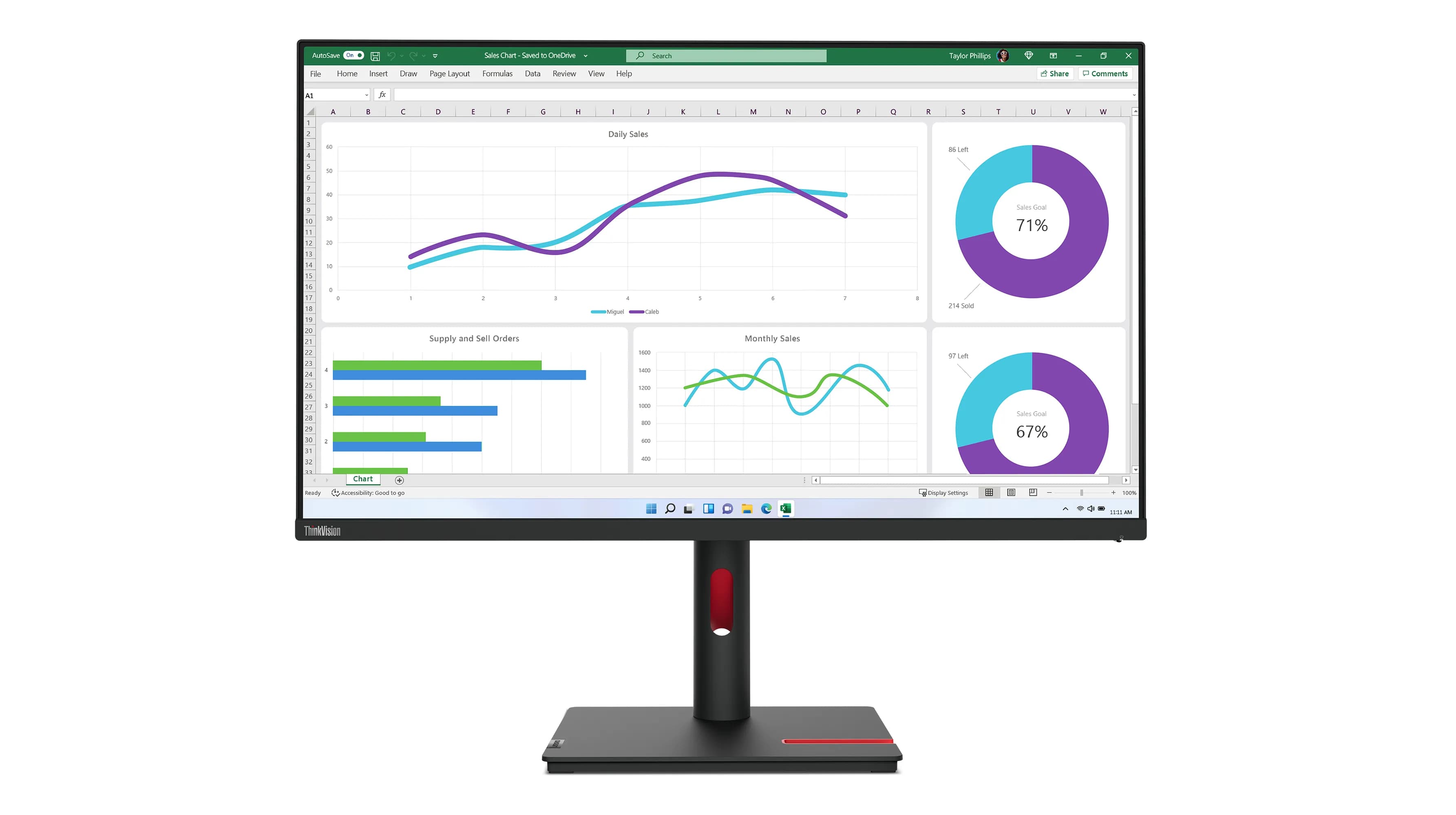 Lenovo ThinkVision T32h-30 31.5" QHD, IPS -näyttö, USB-C hub