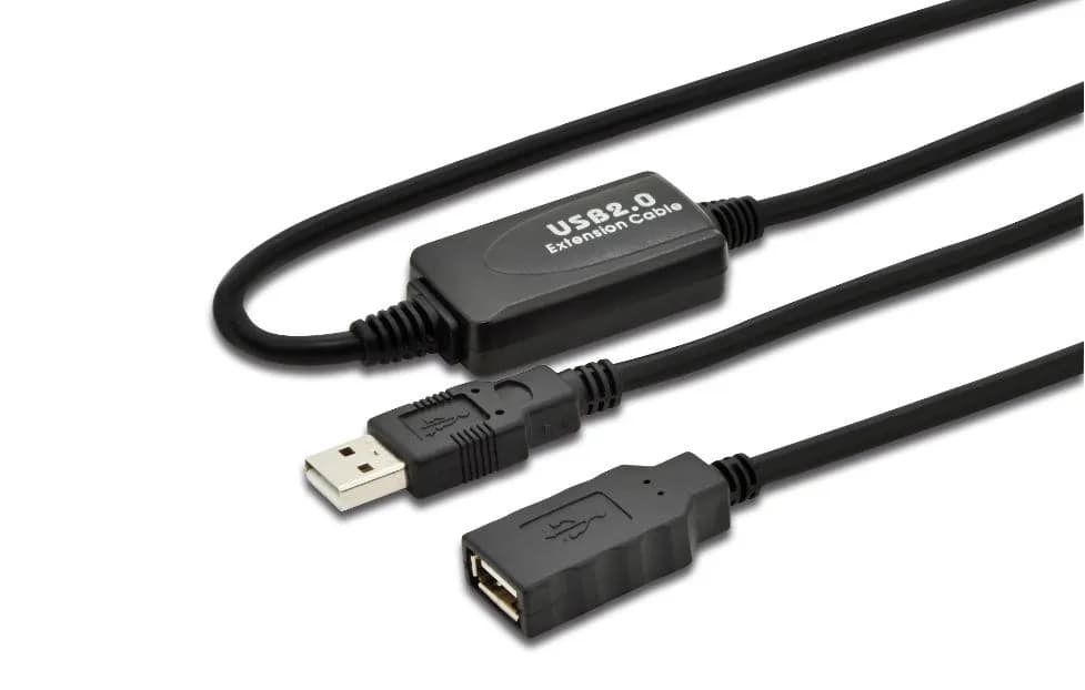 MicroConnect USB 2.0 -jatkokaapeli, 5 m, musta