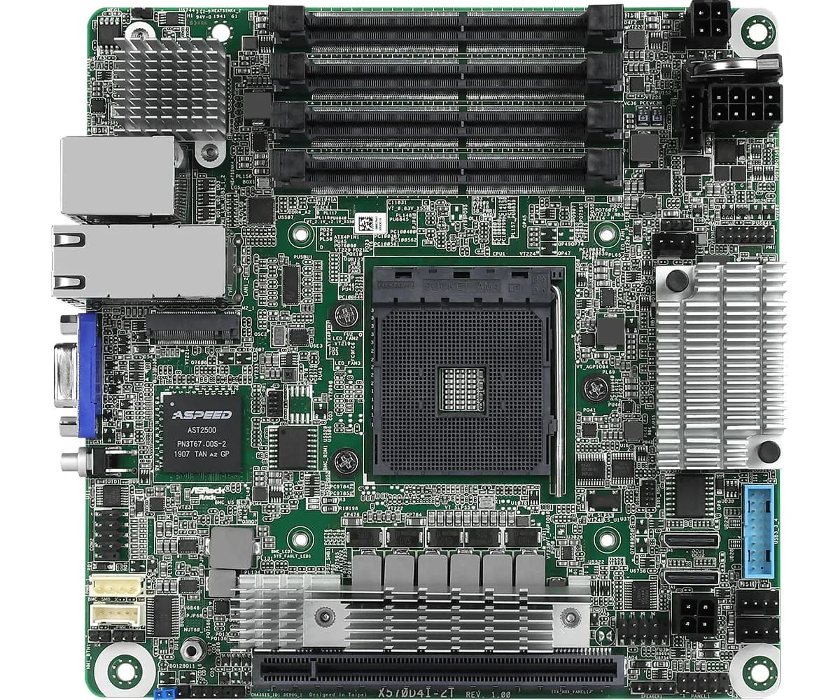 ASRock Rack X570D4I-2T AM4 Mini-ITX-emolevy