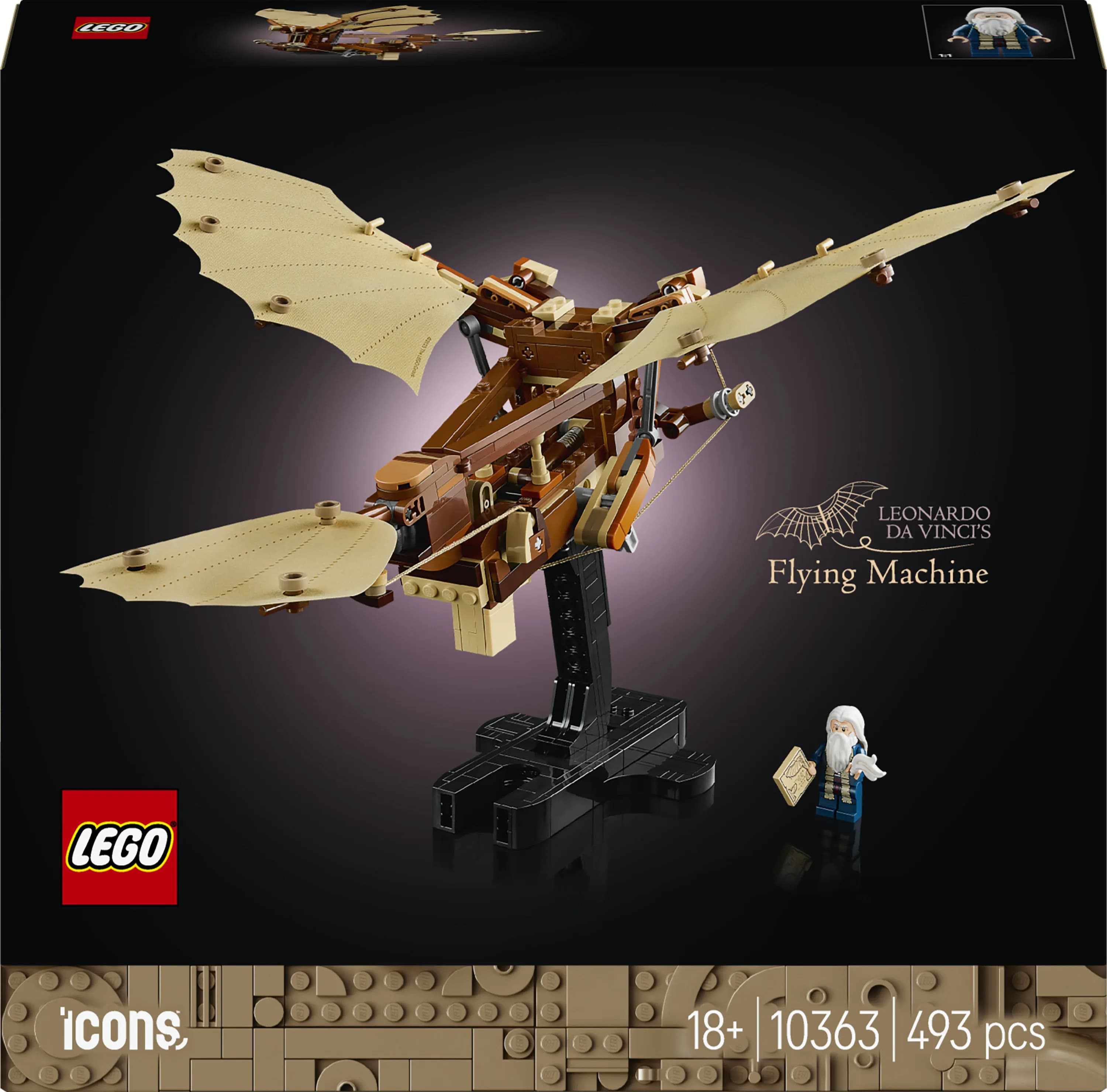 LEGO Icons Leonardo da Vincin lentävä kone 10363