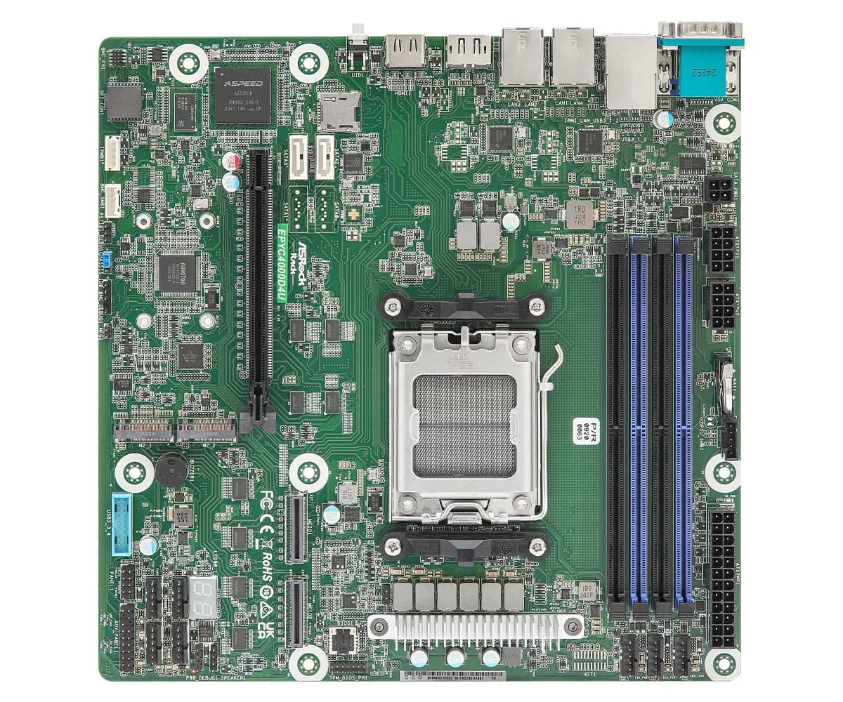 ASRock Rack EPYC4000D4U X600 AM5 mATX -emolevy
