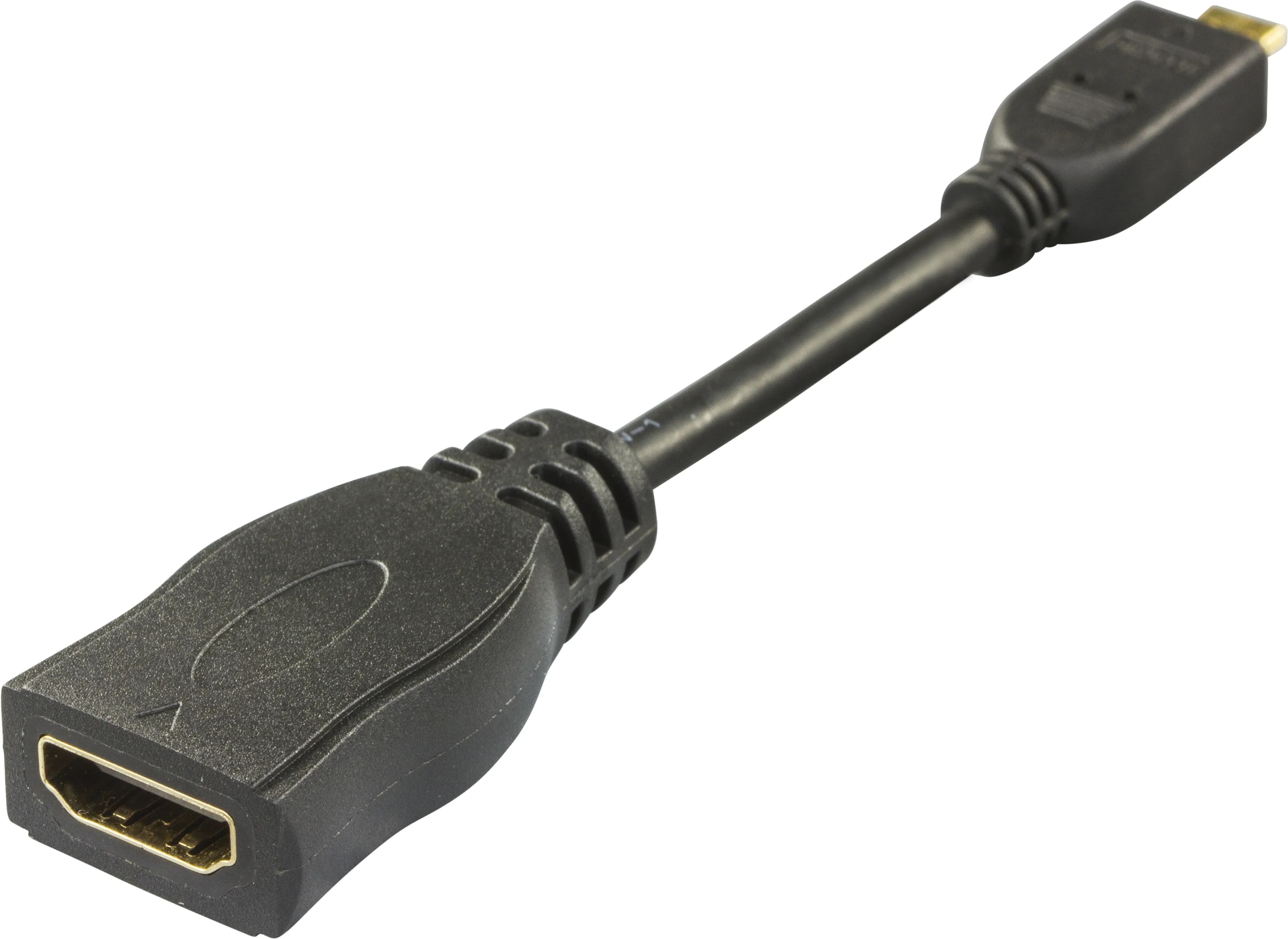 Deltaco  micro-HDMI – HDMI -adapteri, Musta