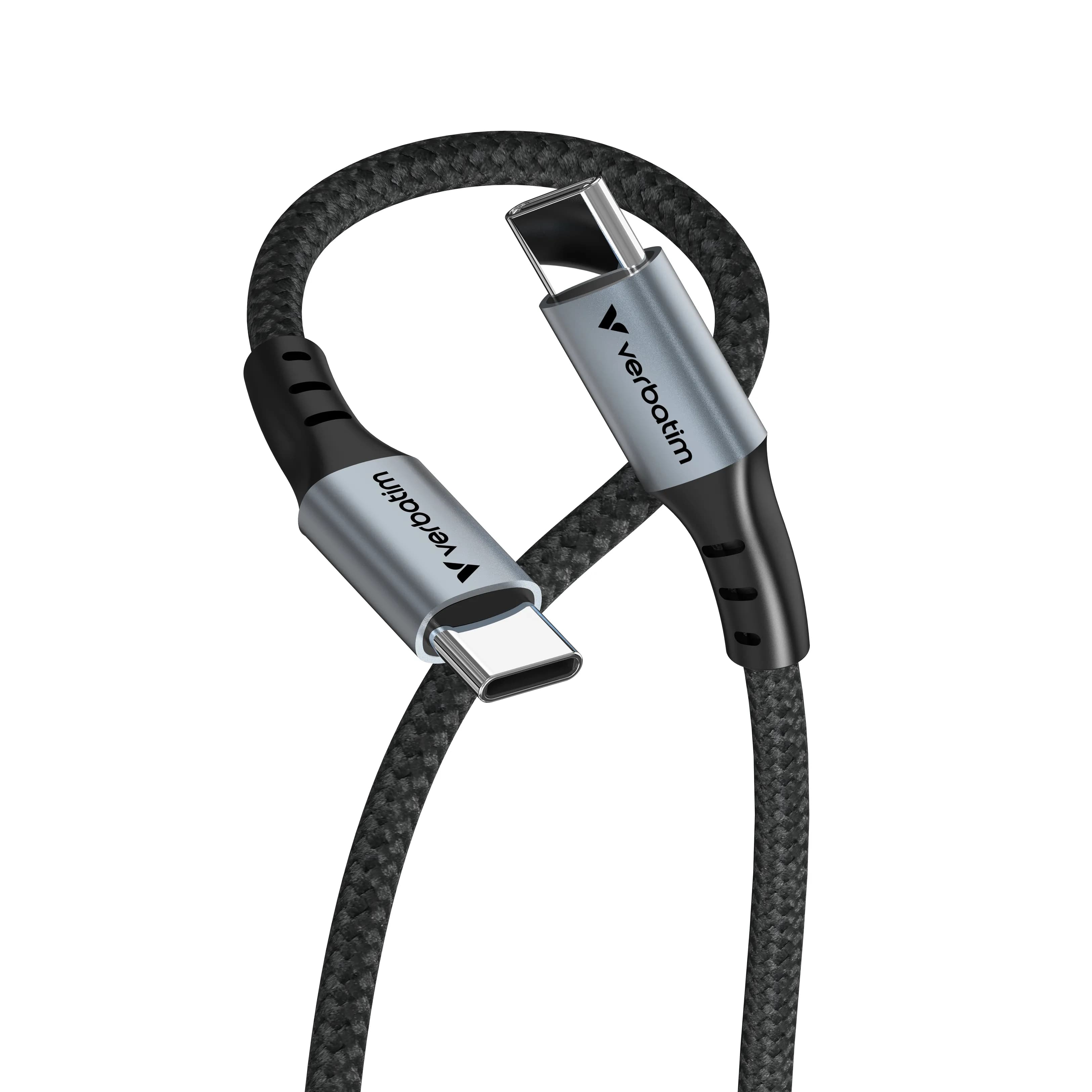 Verbatim Sync & Charge USB-C -kaapeli, 60 W, 1,2 m, musta