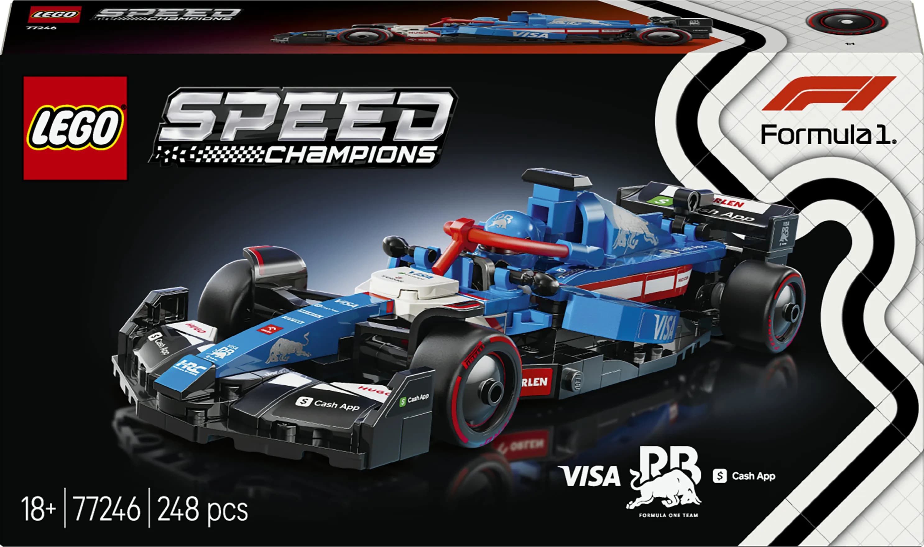 LEGO Speed Champions Visa Cash App RB VCARB 01 F1 kilpa-auto 77246