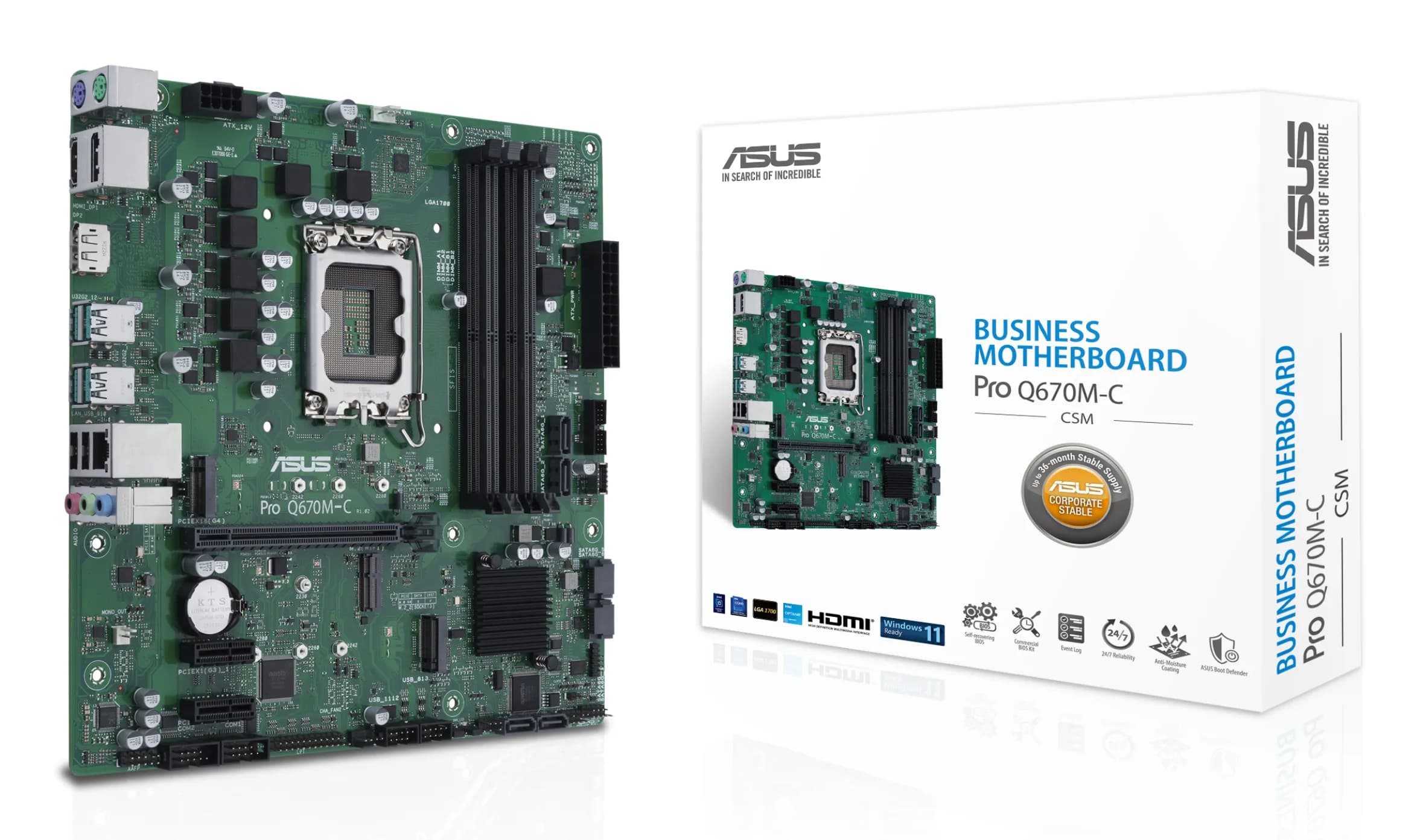 Asus PRO Q670M-C-CSM LGA1700 mATX -emolevy