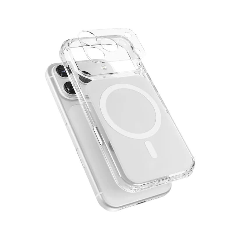 Epico Tile Mag+ Case | iPhone 17 Pro Max | White | Qi2  &  MagSafe Compatible | Camera Island Protector | crossbody ready  &  camera island protector
